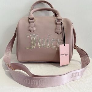 STONEY CLOVER X Juicy Couture Obsession Satchel in Dusty Blush with Rhinestones